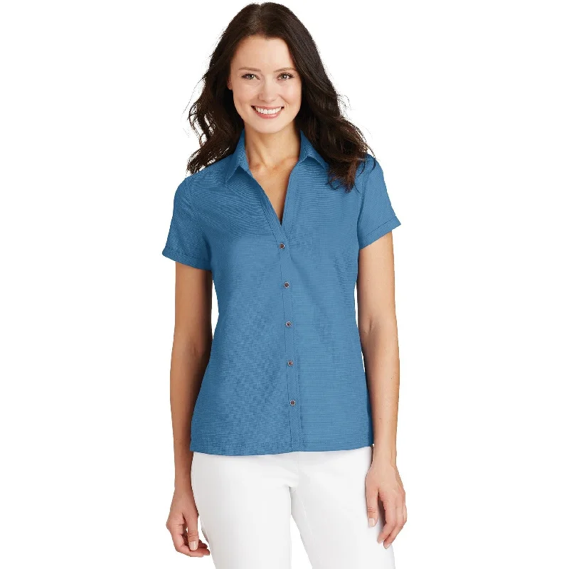 CLOSEOUT - Port Authority Ladies Textured Camp Shirt