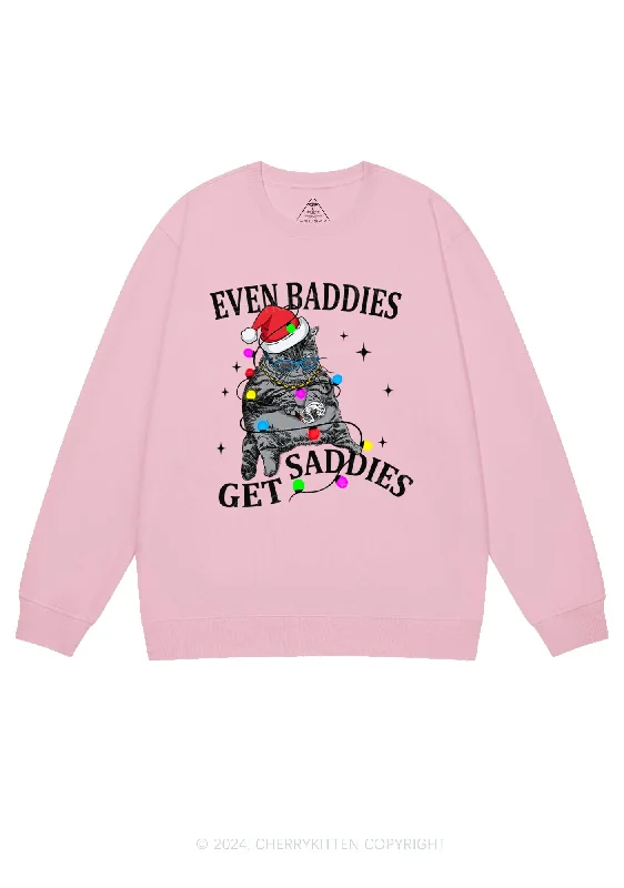 Christmas Baddie Cat Y2K Sweatshirt Cherrykitten