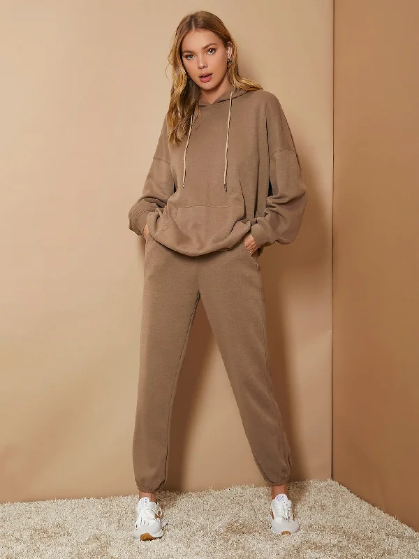 Plain Pocket High Waist Long Women Sweatpants Traditional Women's 