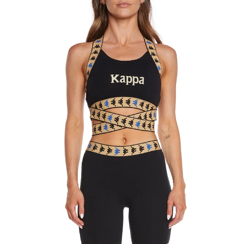 KAPPA WOMENS 222 BANDA IVOHIBE BRA TOP - BLACK Compression