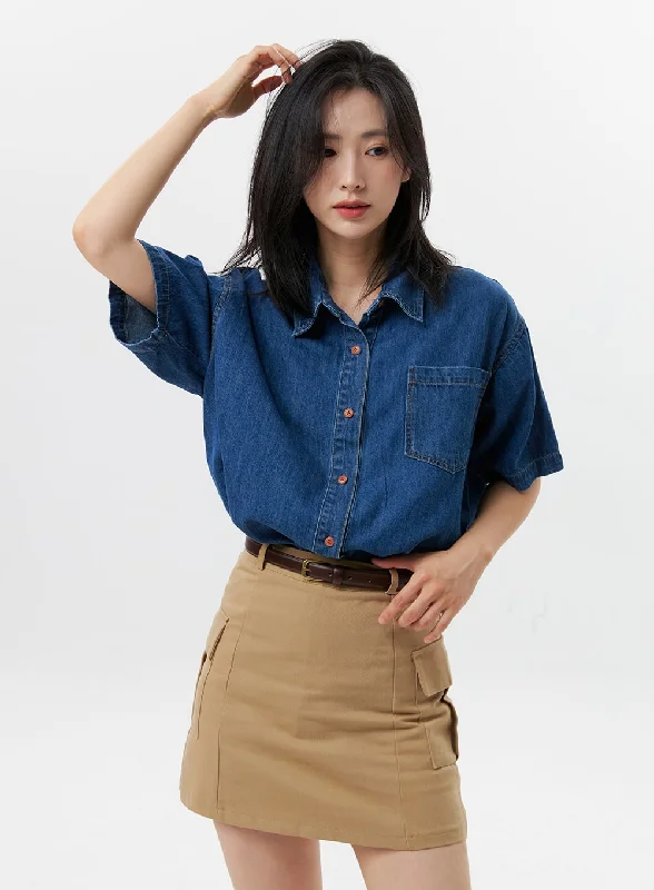 Denim Short Sleeve Shirt OG315