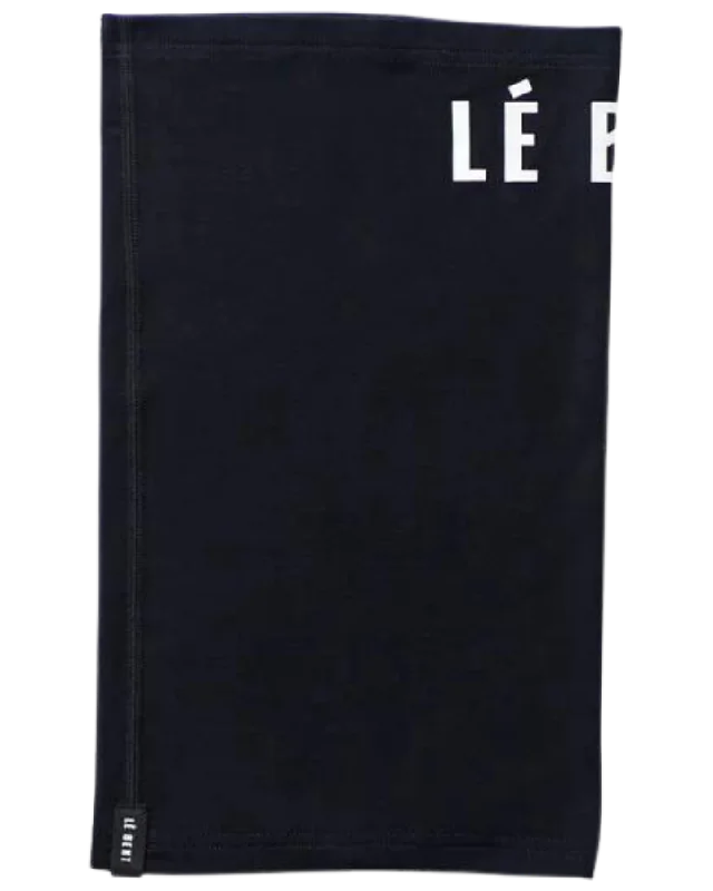 Le Bent Logo Lightweight Neck Gaiter - Black/White