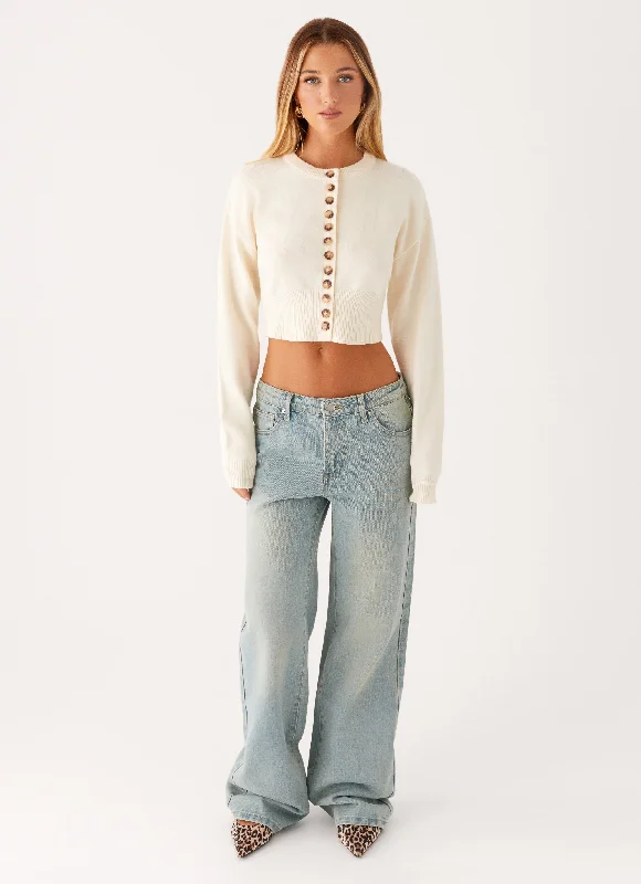 Its Happening Knit Cardigan - Ivory Stylish Women's Neon