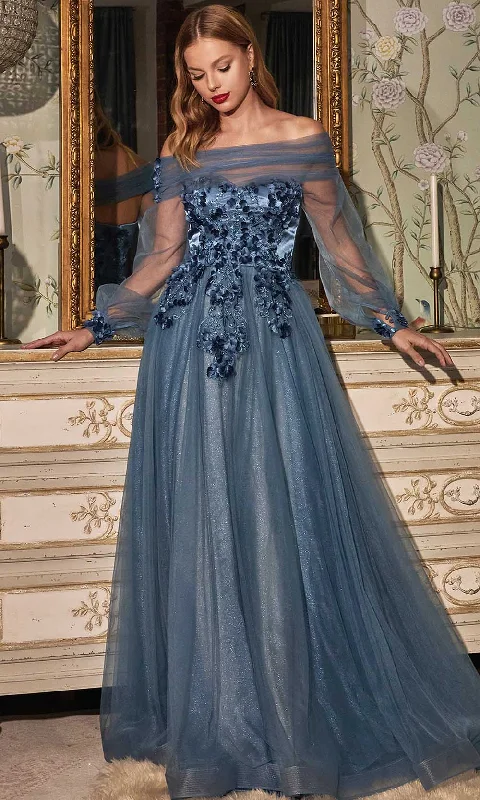Ladivine CD978 - Sweetheart Long Gown Artistic Women's Hand - painted