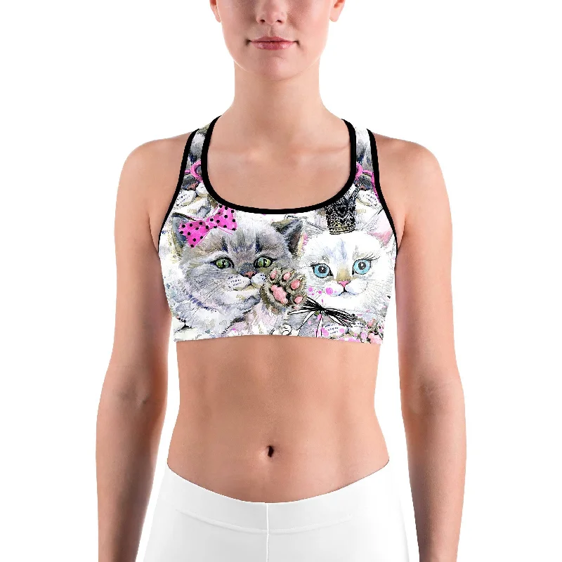 Cute Kitties Sports bra French