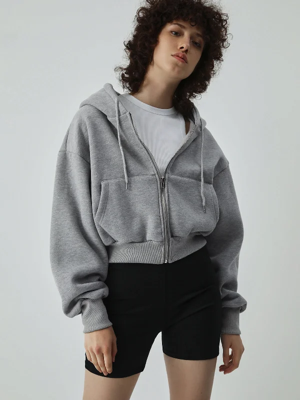 Athleisure Charming Crop Hoodie Dapper Women's 1920S