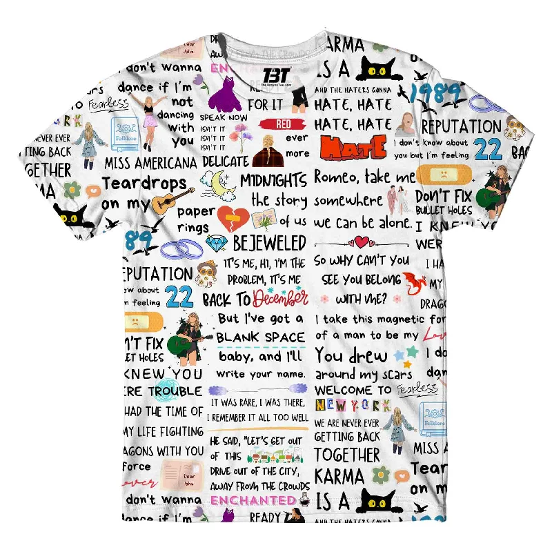 Taylor Swift AOP T-shirt - On Sale (Chest size 38 IN) Refined Women's 