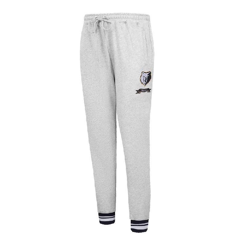 NBA MEMPHIS GRIZZLIES PRO PREP RIB FLEECE WOMEN'S SWEATPANT (HEATHER GREY/MIDNIGHT NAVY)