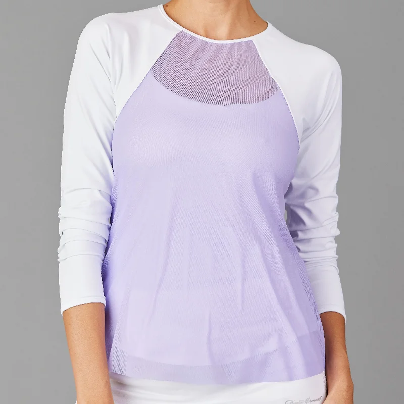 Willow Sheer-body Top (lavender)