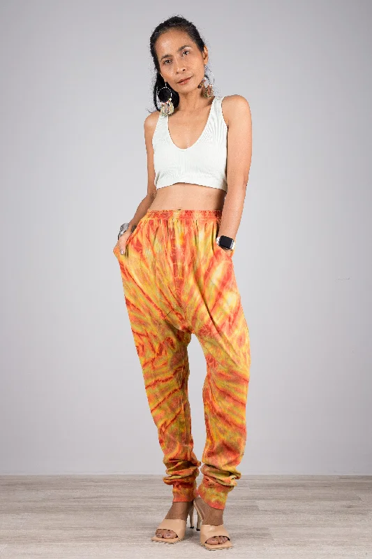 Orange Tie Dye pants French
