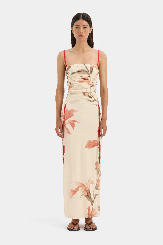 Hana Ruched Midi Dress