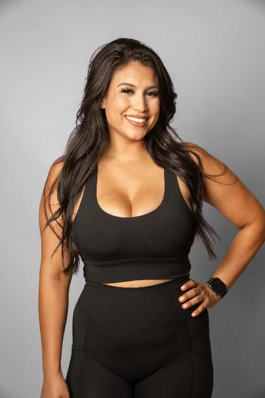 Effortless Endurance Sports bra - Black Vacation