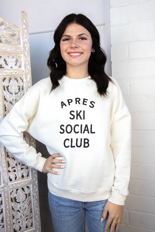 Apres Ski Social Club Sweatshirt, Cream Street