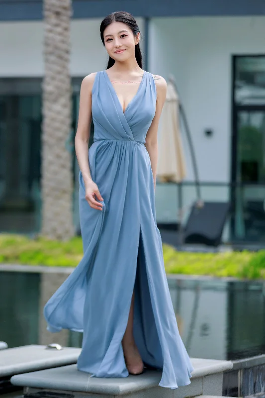 A-Line Floor Length Chiffon Bridesmaid Dress CB0708 Tough Women's Military - inspired