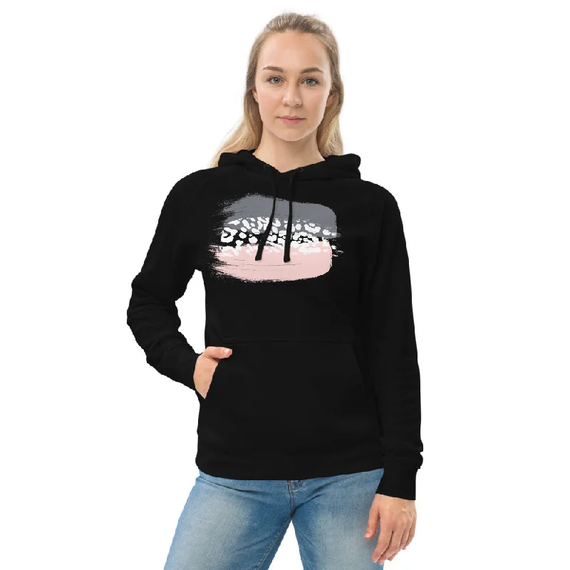 Blush Leopard Print AS Colour Hoodie in Black or Navy Confident Women's High - fashion