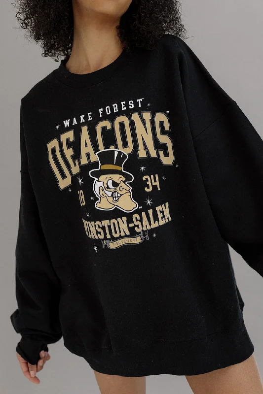 Wake Forest University: Starry Deacon Sweatshirt Artistic Women's Hand - painted