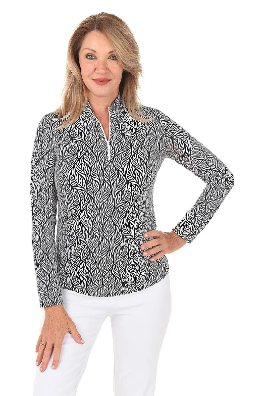 Monochromatic Sally Leaf UPF50+ Sun Shirt Artistic Women's Avant - 