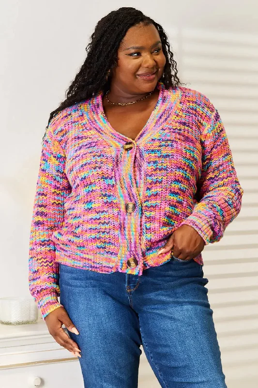Angel Wings Woven Right V-Neck Long Sleeve Cardigan Edgy Women's Punk