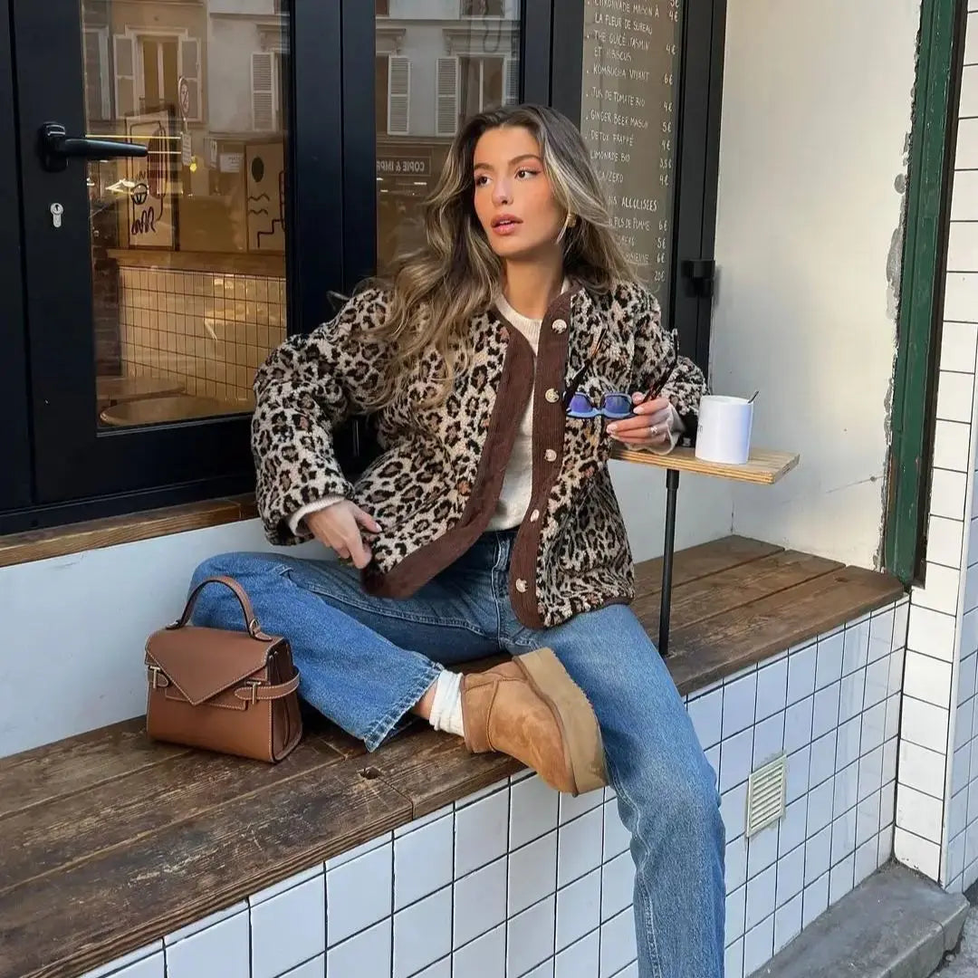 Vivian | Stylish Leopard Cardigan Refined Women's Classic 