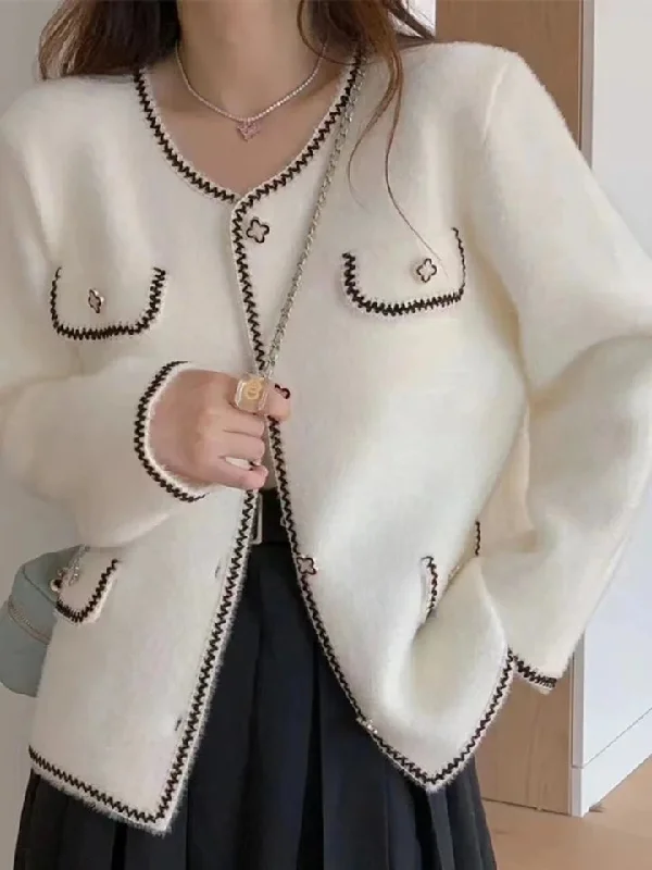 Ebon Ivory Elegant cardigan. Edgy Women's Punk