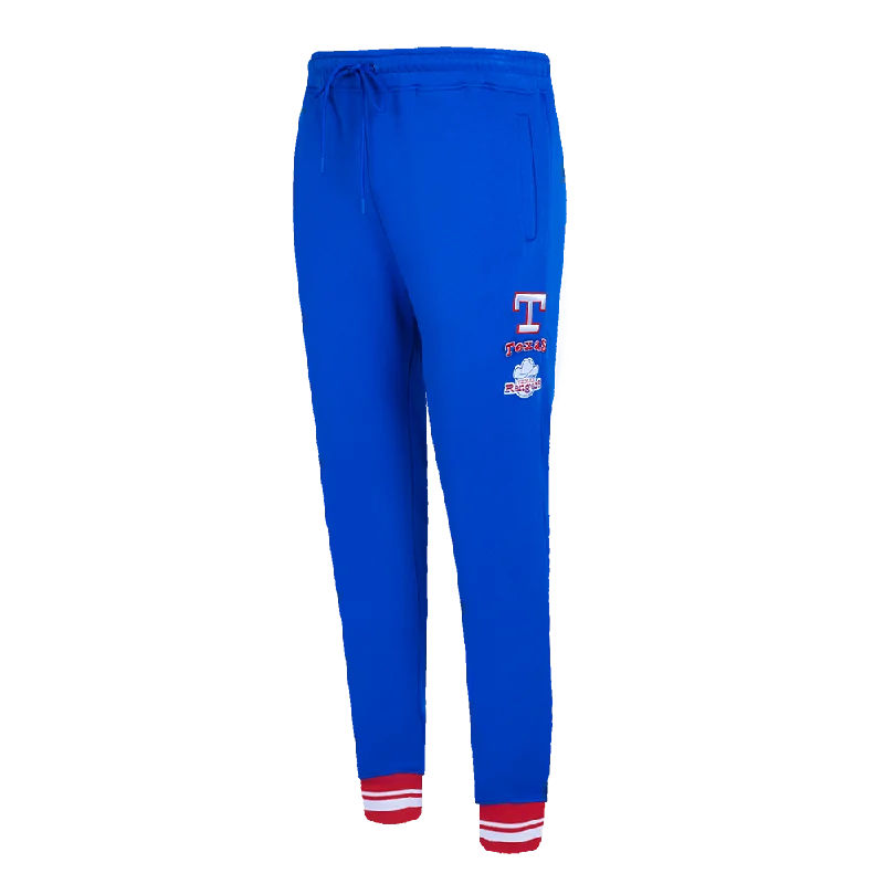 MLB TEXAS RANGERS RETRO CLASSIC WOMEN'S RIB SWEATPANT (ROYAL BLUE/RED)