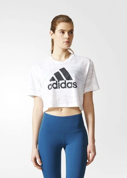 Adidas Aeroknit Crop Tee BQ5788 White French