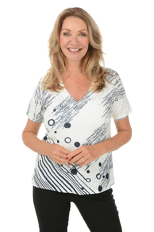 Meteor Shower Eyelet Short Sleeve Top Cool Women's Skate