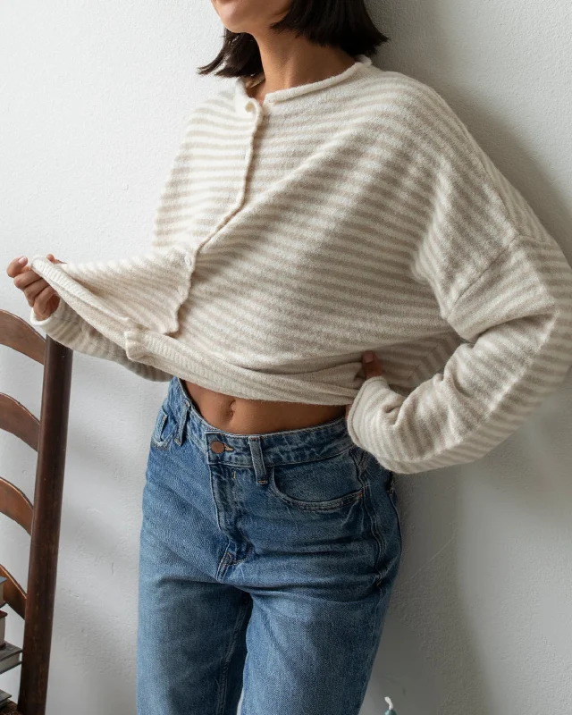 Sunday Stripe Cardigan Sporty Women's Athleisure 