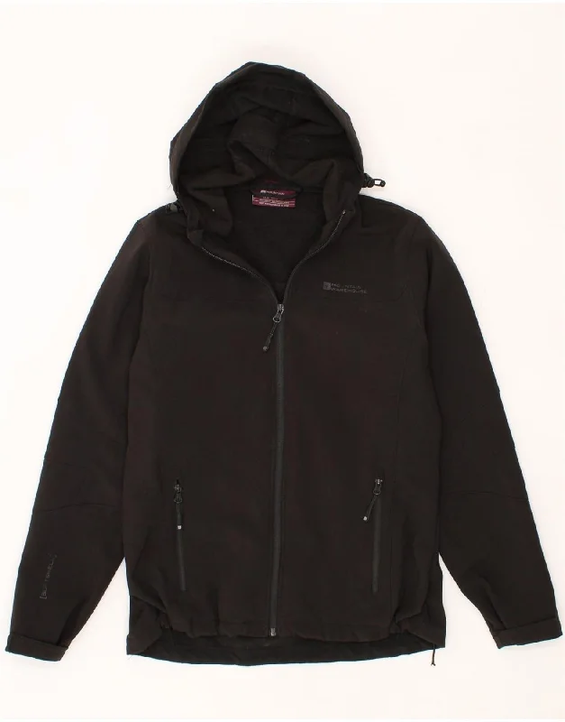 MOUNTAIN WAREHOUSE Womens Hooded Windbreaker Jacket UK 14 Large Black Contemporary 