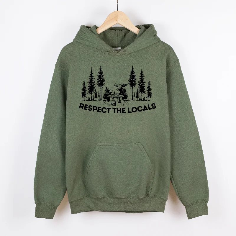 Respect The Locals Gildan Crewneck or Hoodie Sweatshirt *UNISEX FIT* Preppy Women's College
