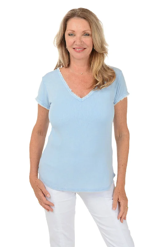 Frayed Edge Cotton Tee Vintage Women's 1970S 