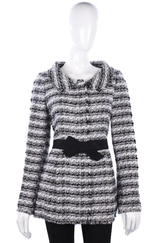 Tomaso Stefanelli cotton black and white jacket, Italian size 46 Traditional Women's Tomaso Stefanelli cotton black and white jacket, Italian size 46 Traditional Women's