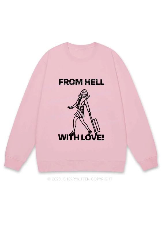 Travel From Hell With Love Y2K Sweatshirt Cherrykitten