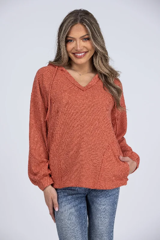 Sunshine and Love Women's Chic V-Neck Hoodie Women