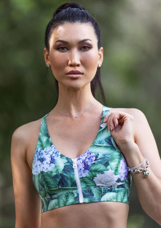 Olympia Hydrangea Sports Bra Streetwear Style for 