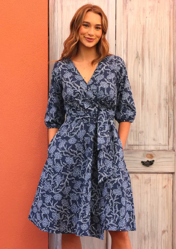 Ella Wrap Dress Neela Elegant Women's Formal 