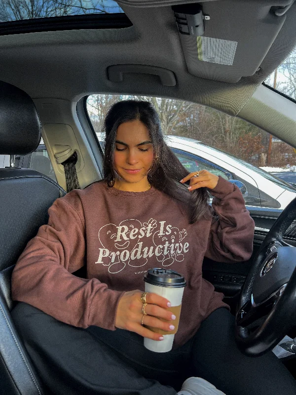 Healthfulradiance: Rest Is Productive Sweatshirt Traditional Women's Wool