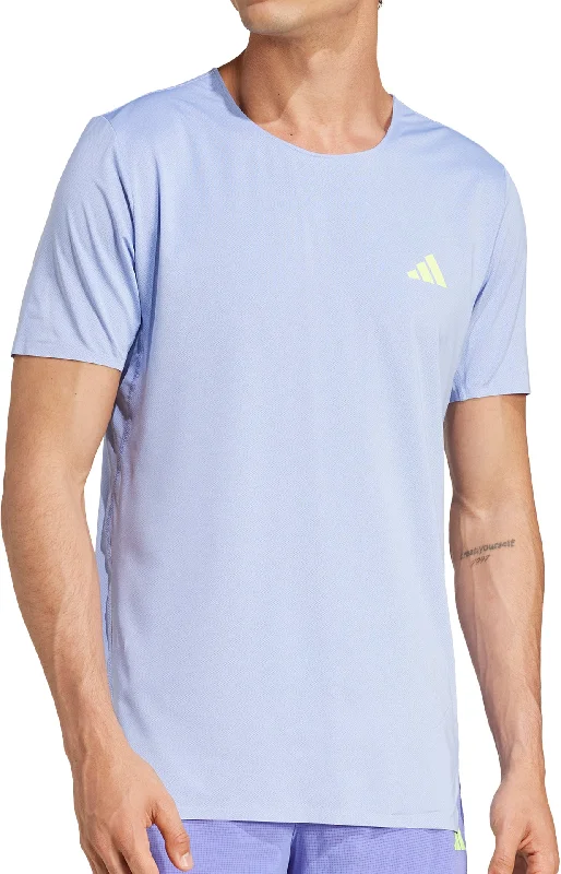 adidas Adizero Short Sleeve Mens Running Top - Blue