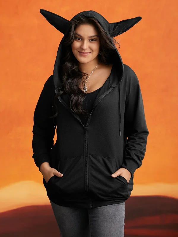 Bull Horns Demon Hooded Sweatshirt garde