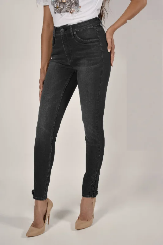 Frank Lyman Jeans 226182U-BLK Black Cool Women's Distressed