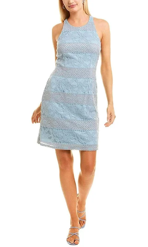 Adrianna Papell AP1D104164 - Jewel Neck Sleeveless Short Laced Dress purpose