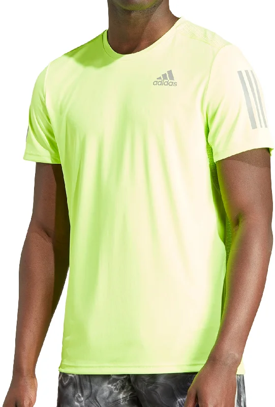 adidas Own The Run Short Sleeve Mens Running Top - Green