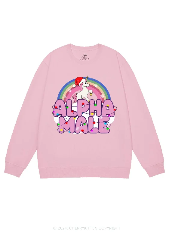 Christmas Alpha Male Y2K Sweatshirt Cherrykitten