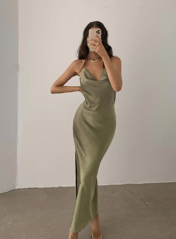 Alissa Midi Dress Green Contemporary 