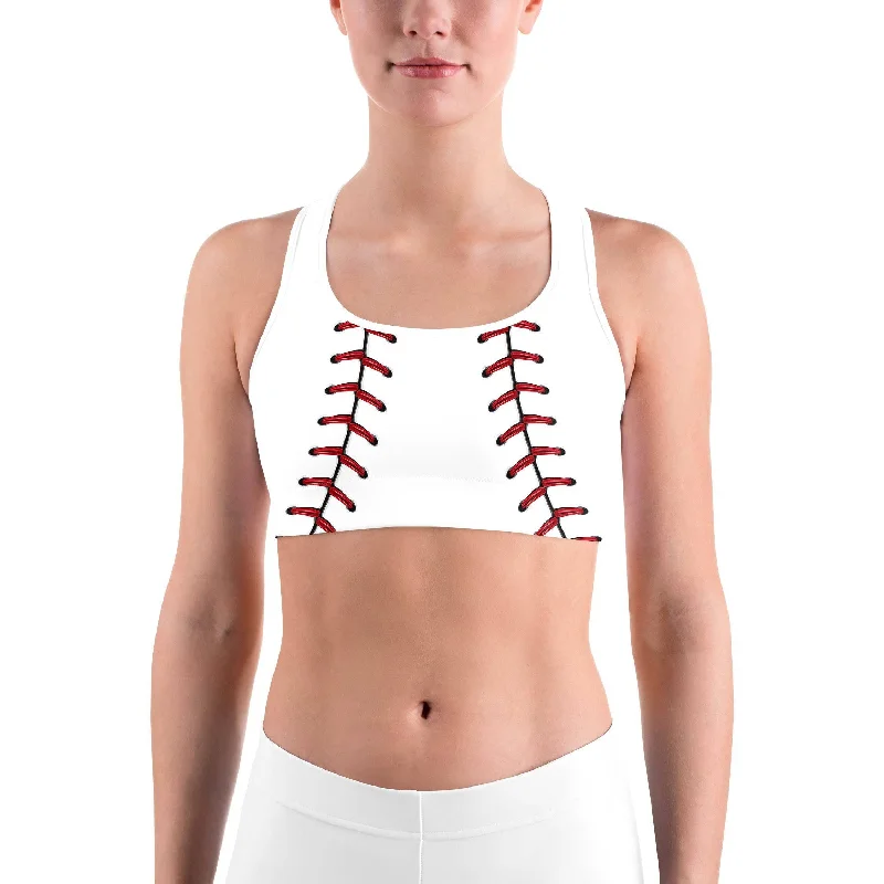 Baseball Stitches Sports bra Trendy Women's Oversized