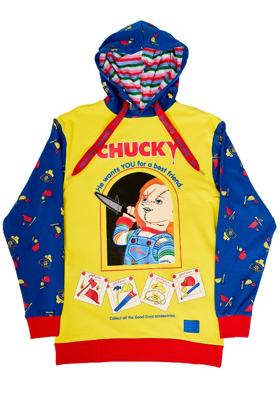 Chucky Good Guys Color Block Unisex Hoodie Sharp Women's Italian