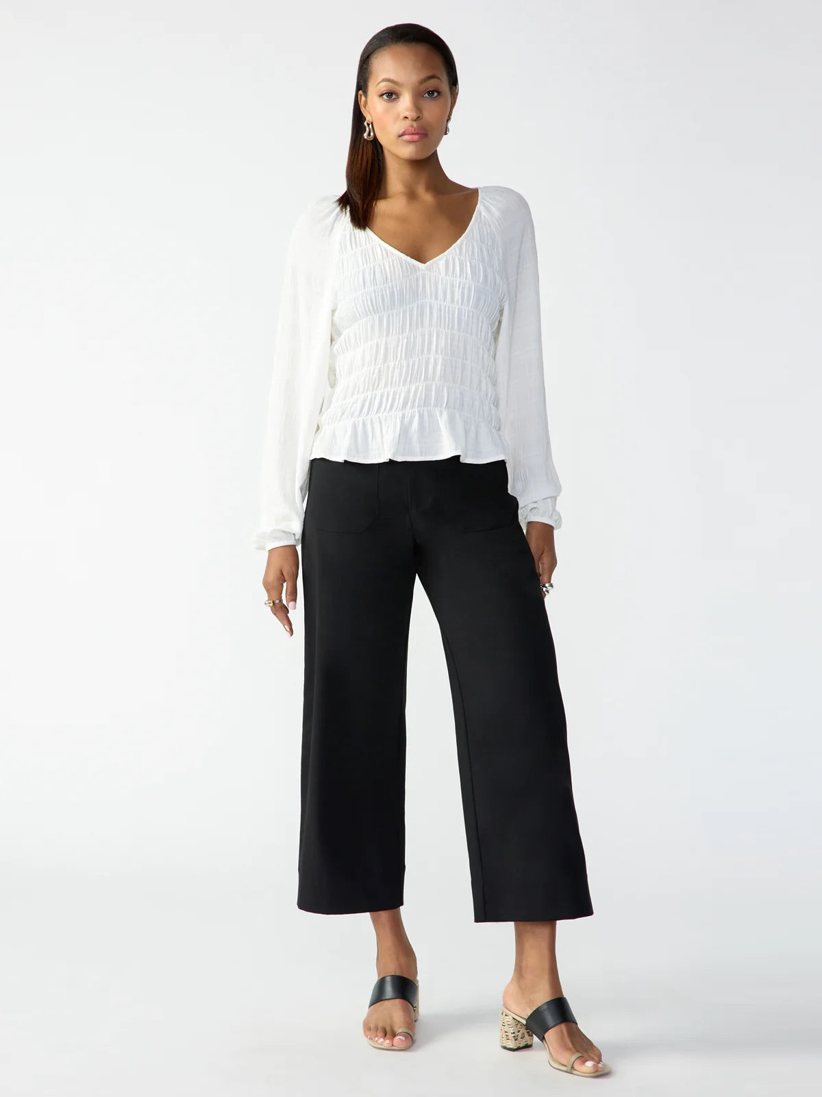 Sanctuary Marine Crop Trouser BLACK Tough Women's Military - inspired