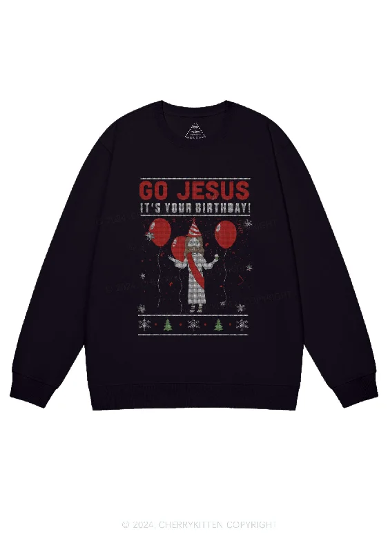 Christmas Go Jesus Y2K Sweatshirt Cherrykitten