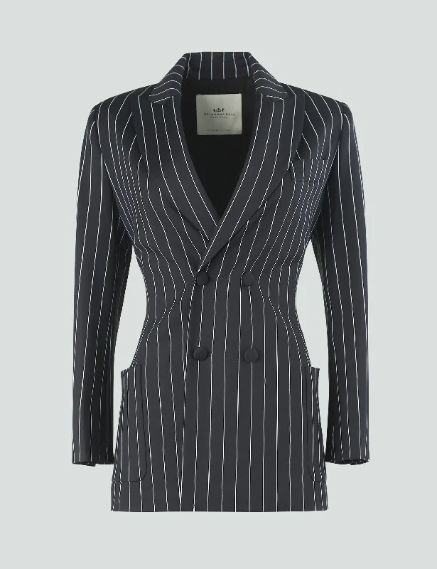 Striped Night Blazer French