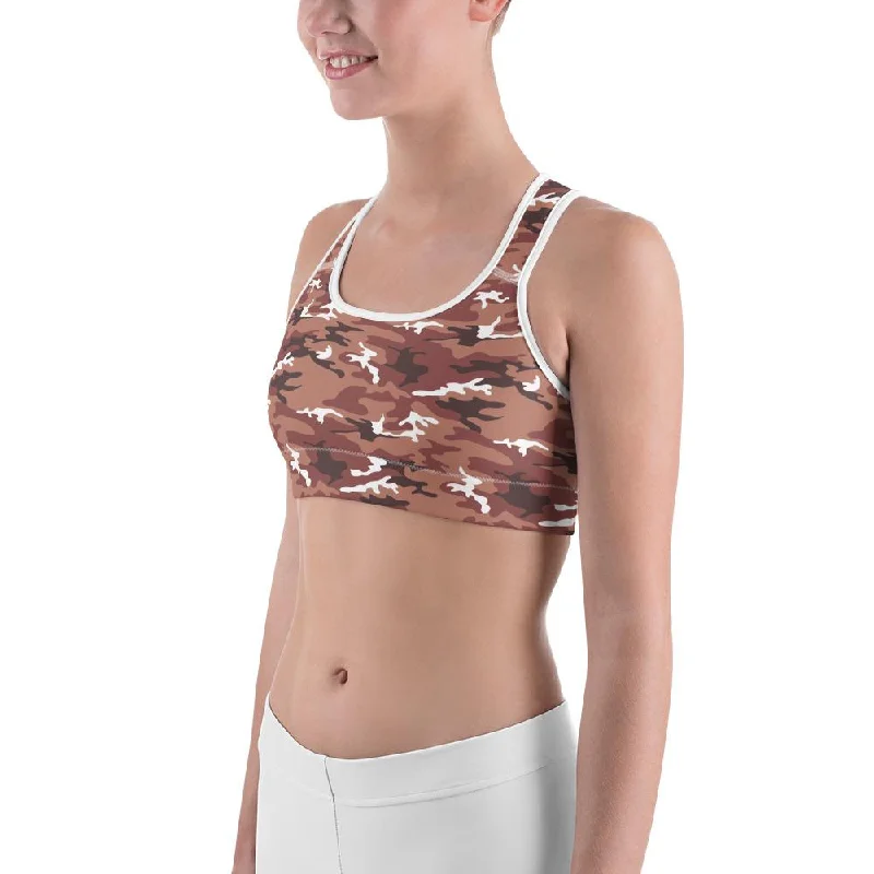 Brown Camo Sports Bra